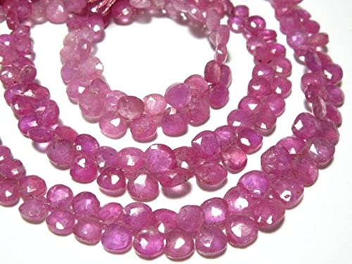 Ruby Faceted Heart Briolette de qualité AAA | Gemmes d'exception pour haute joaillerie