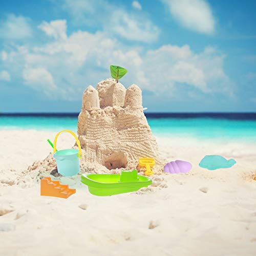 image for Lusurend 19Pcs Beach Sand Toys Set Beach Toys Bucket Shovels Truck Boa