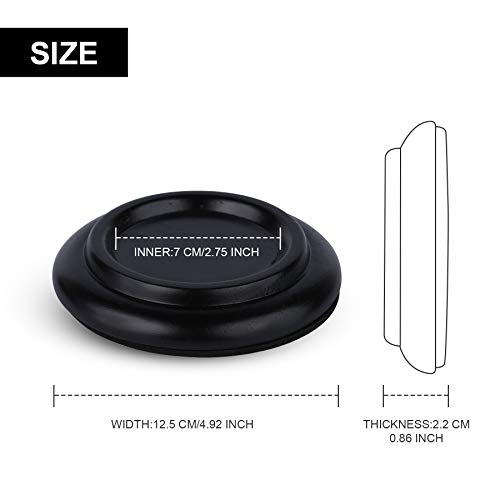 Solid Wood Piano Caster Piano Leg Floor Protectors 3-Pack Grand Piano Caster Cups With Non-Slip & Anti-Noise Foam (Black) #TOP1