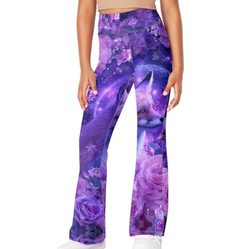Flared Yoga Pants for 5-14Y Girls Casual Wide Leg Sweatpants Kids Soft Long Trousers3
