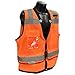 Radians SV59-2ZOD-M Orange Mesh/Solid Heavy Duty Surveyor Vest with Metal Chrome Snaps, Medium
