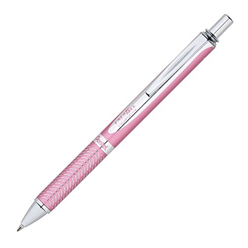 Pentel EnerGel Alloy RT Premium Liquid Gel Pen (0.7mm) Pink Barrel, Black Ink (BL407P-A)