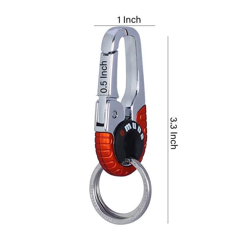 Omuda Hook Locking Metal Keychain For Men & Women - Detachable Carabiner Key Ring With Key Holder, Stylish Gift Idea - View #8