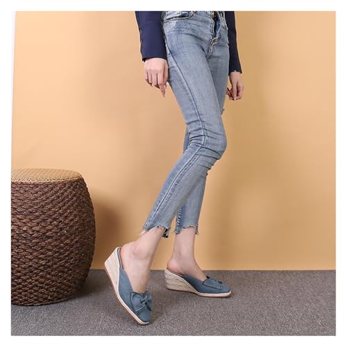 Women's sandals square toe wedge heel thick sole high heel3