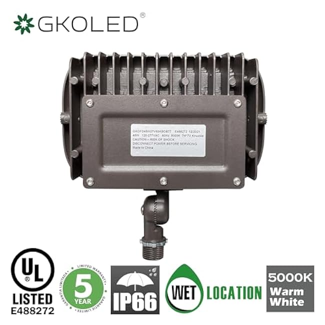 GKOLED 45W LED Flood Lights Daylight White Outdoor Security