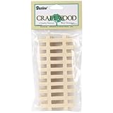 Darice Unpainted Wood Fence, 3/Pack, Natural