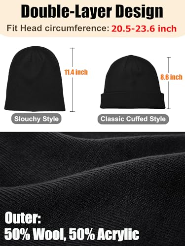 Gorro de invierno con forro de satén para mujer y hombre miniatura 3