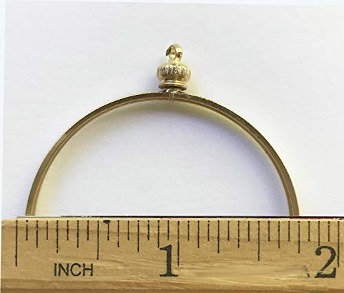 Portamonedas biselado 44mm chapado en oro pack 4 miniatura 4