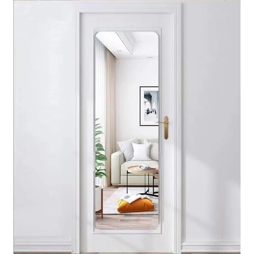 Stick On Mirror Full Length For Walls,Stick On Big Mirrors For Walls,Bedroom Mirror Wall Stickers,Stick On Mirrors For Wardrobe Doors,20Cmx60Cm Round Corner Mirrorsoft And Unbreakable (A)