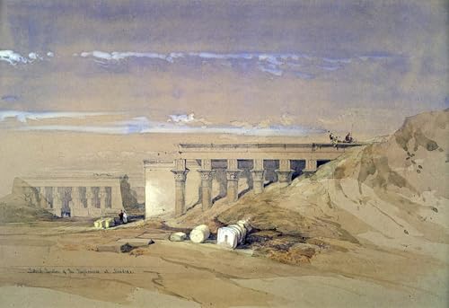 Affiche Toile Temple de Dendérah David Roberts portrait mural 60x90cm