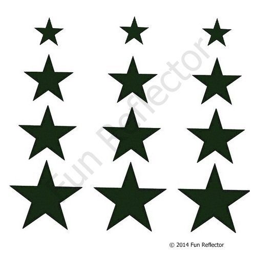 Black Star Bicycle Reflective Reflector Sticker Decal