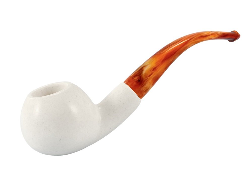 RoyalMeerschaumPipes Standard Apple Smooth Bent Meerschaum Pipes