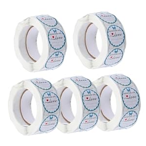 Diyeah 5 Rollen Selbstklebende Etiketten 5H5R44H44X00U0