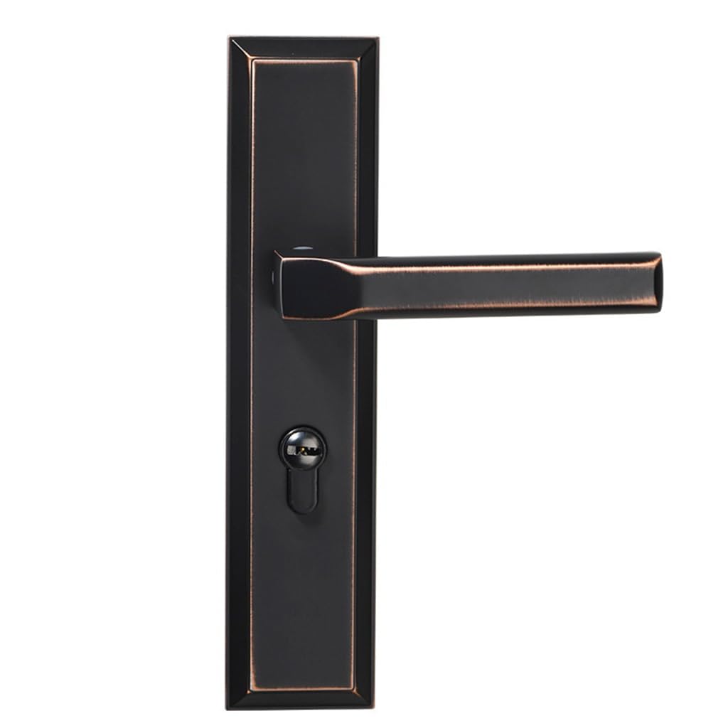 Mobygkfy Rosso Door Lock Indoor Bedroom Household Solid Wood Universal Magnetic Suction Mute Antique Room Locks