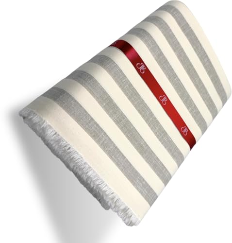 Image of JHABAK'S Unstitched Striped Shirt Fabric for Men - Cotton Linen Blend Lining Material - Shirt and Kurta Piece Cloth