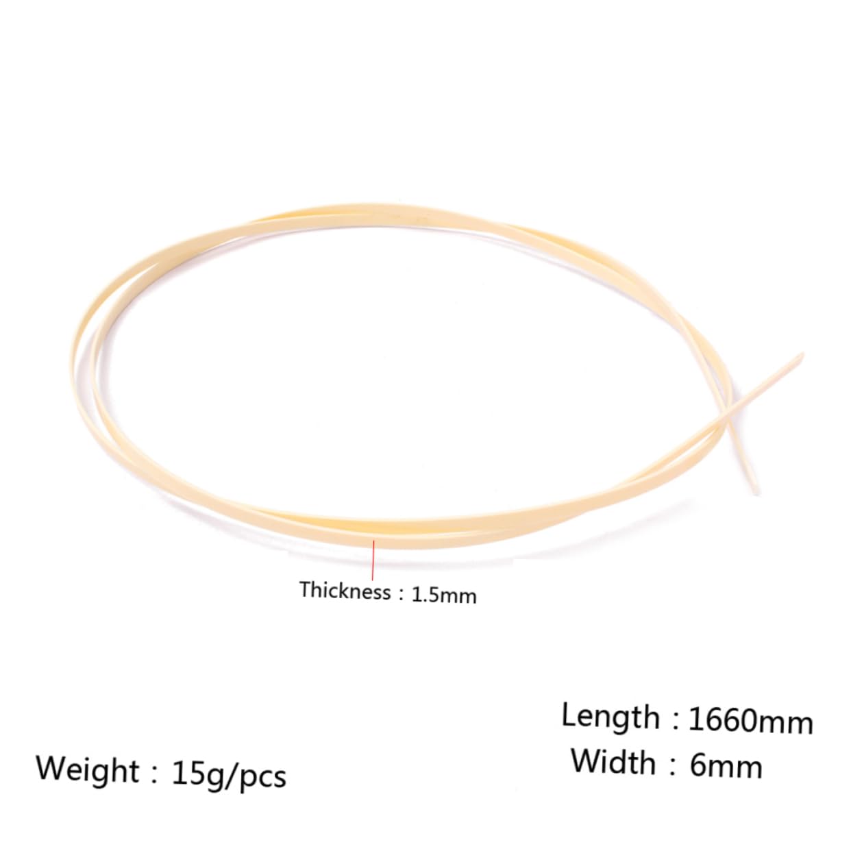 OFFSCH 6mm Wide Plastic Binding Strip for Guitar Repair Purfling Strips Ukulele Mandolin