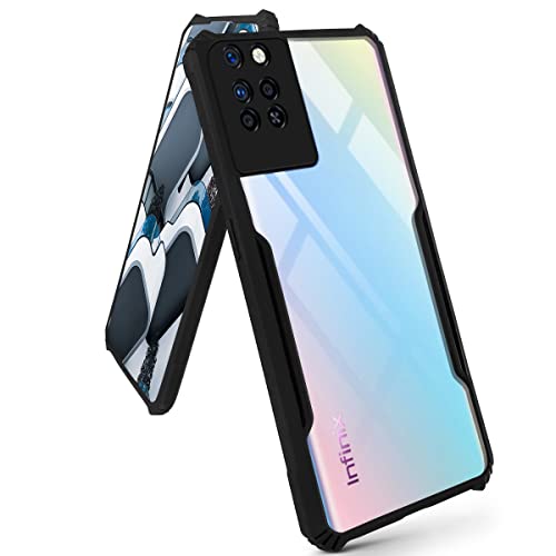Image of Jkobi Back Cover Case for Infinix Note 10 Pro (Shockproof with Polycarbonate Clear Panel | Professional Black)