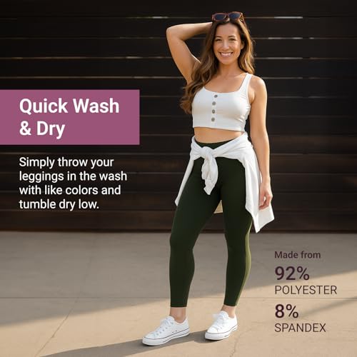 Image of SATINA High Waisted Leggings for Women - Comfortable and Stretchy in Versatile Sizes and Colors