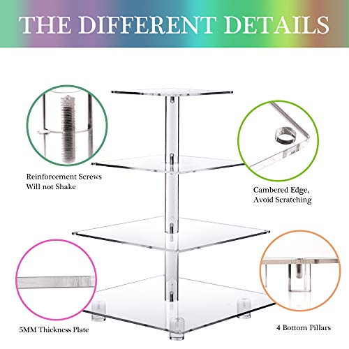 image for YestBuy Cupcake Stand – Premium Holder Acrylic Tower Display Cady Ba