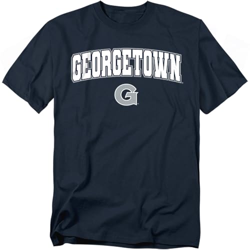 LOGOVISION Georgetown University Arch Logo Unisex Adult T Shirt Navy X-Large