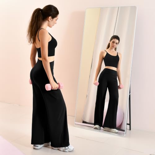 Stanpetix Women's Wide Leg Leggings Straight Leg Yoga Pants Black Large - image 5