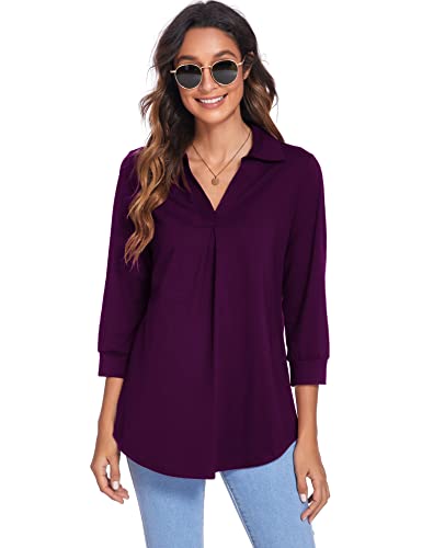 Image of Newchoice Womens 3 /4 Sleeve Shirts Business Casual Tops
