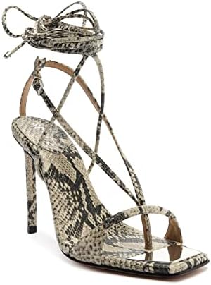 SCHUTZ Women's Vikki T-Strap Lace Up Heeled Sandal Review | Image 1