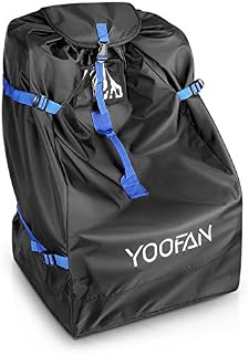 Car Seat Bag- Universal Car Seat Travel Bag with Backpack& Handle 2 Carrying Way Car Seat Travel Bag for Airplane with Adjustable Side Straps for Car Seat/Stroller/Buggy/Puschair/Pram