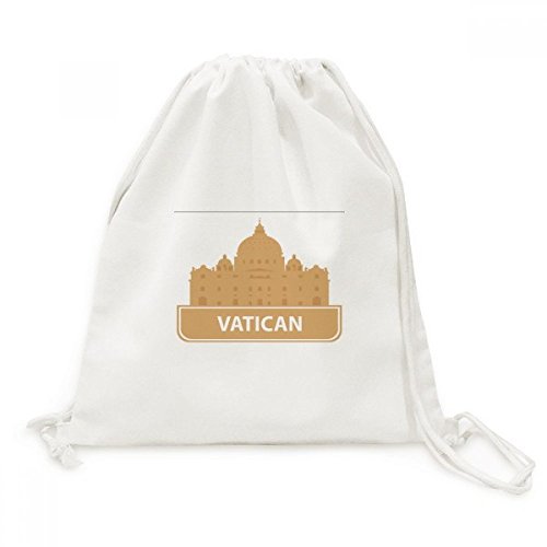 Sac cordon en toile Vatican Jaune Sac à dos de voyage léger