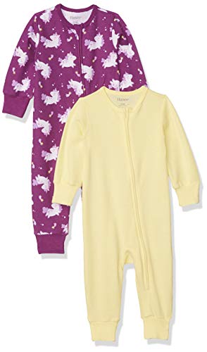 Image of Hanes Baby Zippin 2 Pack Sleep and Play Suits