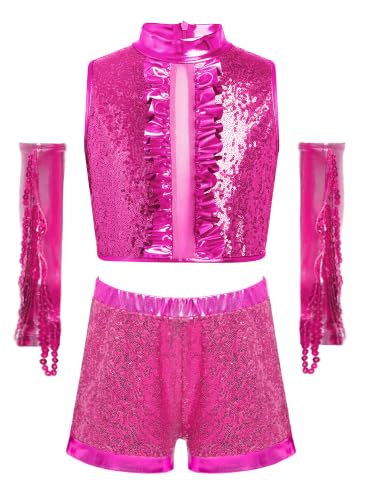 Conjunto de baile jazz para niñas cómodo que no pica ni limita el movimiento