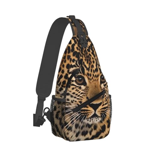 Bolso cruzado estampado leopardo para hombres y mujeres miniatura 2