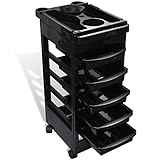 vidaXL Friseurwagen 5 Schubladen Rollwagen Arbeitswagen Stapelboy Friseurboy