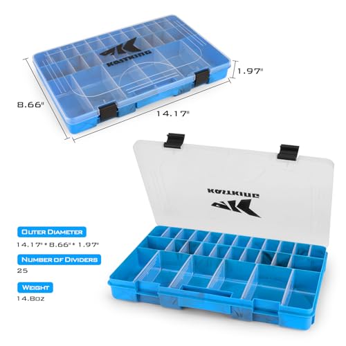 Image of KastKing Tackle Boxes, Plastic Box, Plastic Storage Organizer Box with Removable Dividers - Fishing Tackle Storage - Box Organizer - 2 Packs /4 Packs Tackle Trays - Parts Box