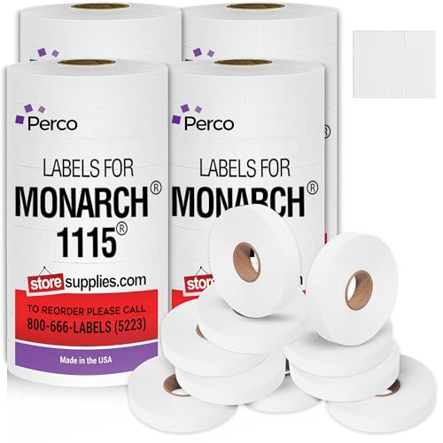 Étiquettes Monarch 1115 blanches consommables étiqueteuse prix rouleau encreur 60000 pièces