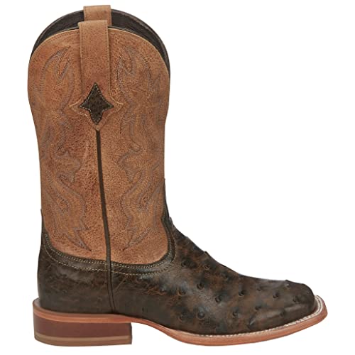 Tony Lama Women's Tori Exotic Full Quill Ostrich Western Boot Broad Square Toe - Tl54053
