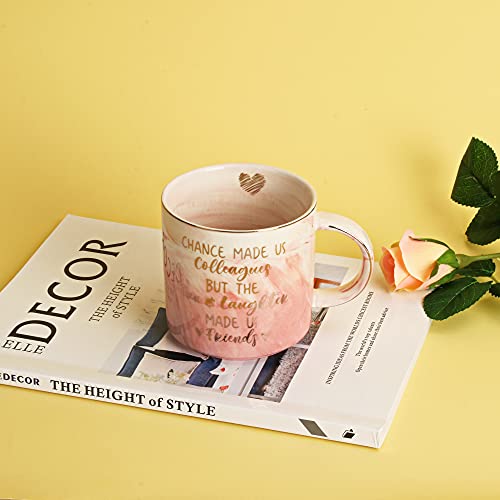 Christmas-Gifts-for-Coworker-Female-Friends-Best-Going-Away-Coworkers-BFF-Birthday-Gift-for-Women-Work-Bestie-Friend-Going-Away-Farewell-Present-Chance-Made-Us-Colleagues-Pink-Coffee-Cup