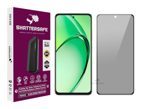 Image of Anti-Spy Privacy Tempered Glass Compatible For Oppo K12x 5G [Pack of 1]. 9H Hardness, Anti-Scratch, Edge-to-Edge Protection With Easy Installation Kit & Case Friendly Fit.