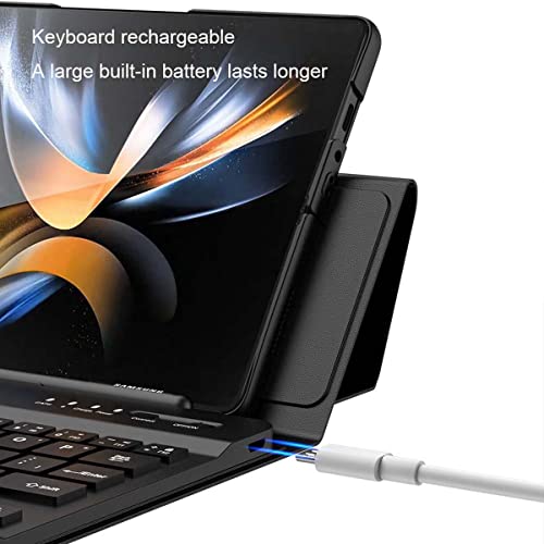 para Samsung Galaxy Z Dobra 4/Z Dobra 3/Z Dobra 2/Z Dobra Cobertura,Estojo para teclado Bluetooth Es