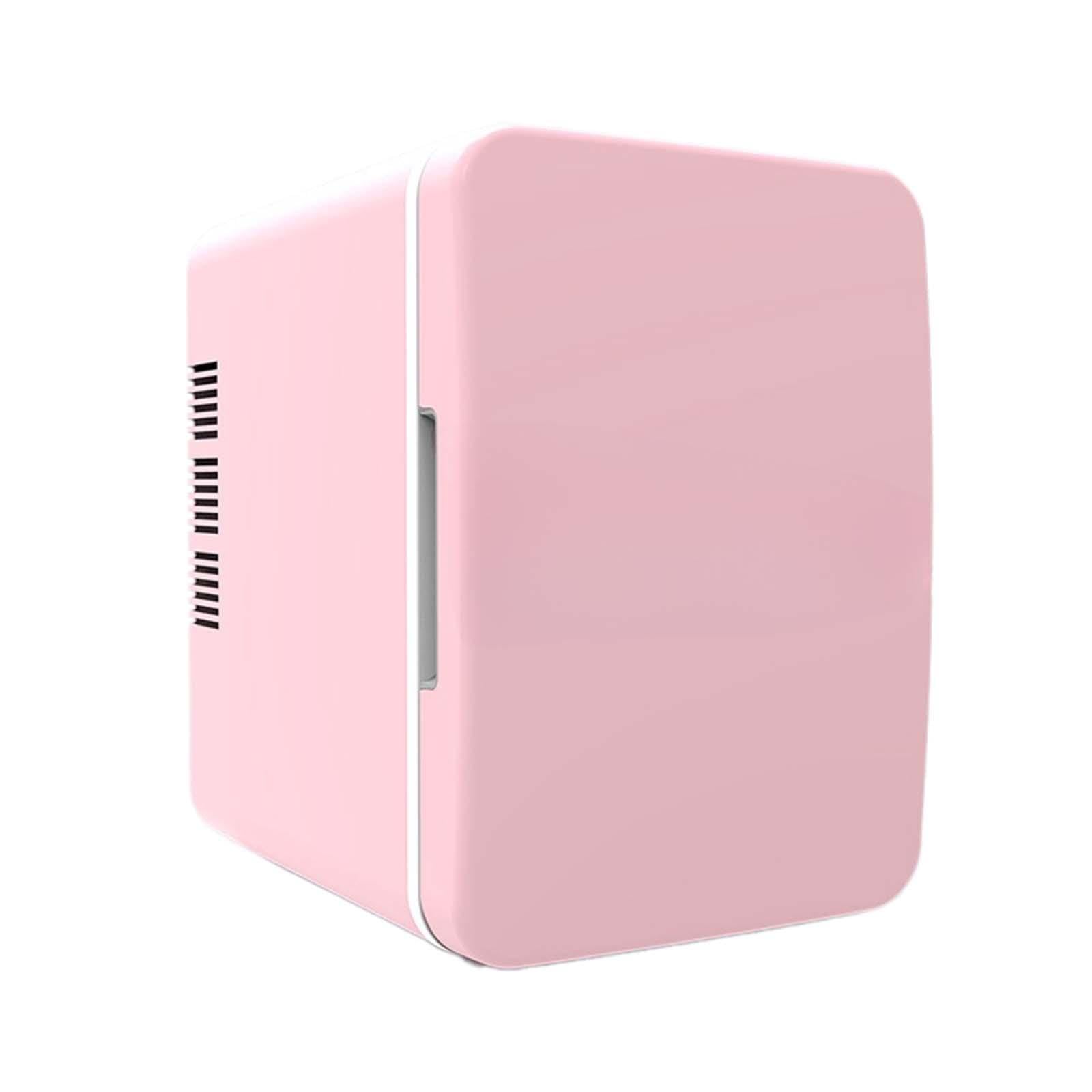 Qianly 4L Mini Fridge Skincare Fridge Thermoelectric Cooler and Warmer Beverage Refrigerator for Camping Vehicle Apartment Office, pink