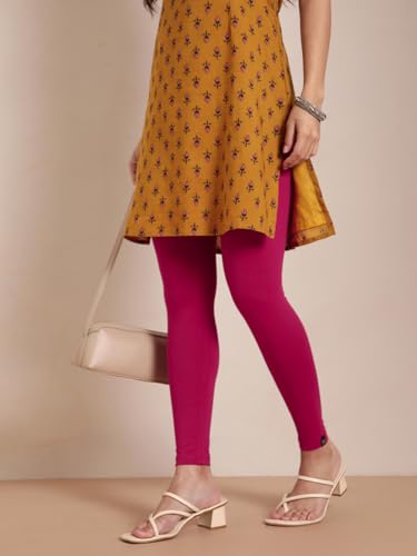 Image of TWIN BIRDS Super Stretchable Cotton Elasthane Fabric Ankle Length Leggings for Women