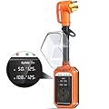 EyGde RV Surge Protector 50 Amp Waterproof - Smart 50 Amp Surge Protectors for RV with Real Time KWH, Voltage Monitor Surge Protector for Camper Travel Trailer(Orange, 50A)