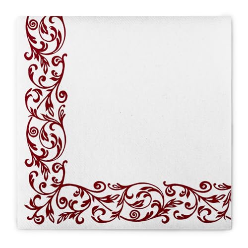 Mank Airlaid Servietten 40x40 cm Hochzeitsservietten textilähnlich und saugstark 50 Stück Rob (Bordeaux)