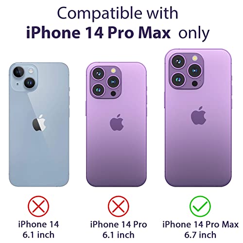 JAKPAK for iPhone 14 Pro Max Case Leather Wallet Case[6.7-Inch] - 3-in-1 Crossbody Bag with Card Holder, Military-Grade Protection & Detachable Strap Compatible with iPhone 14 Pro Max (Black) - Thumbnail 7