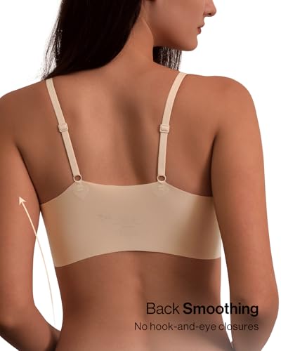 Women's Adjustable String Bralette, Wireless Seamless Vest Bras Adjustable Spaghetti Straps Camisole Bra3