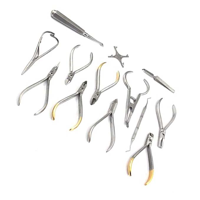 G.S 2 Sets of Orthodontic Instruments of 13 Pieces Each - Stainless Steel