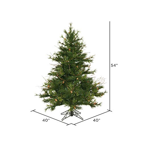 Vickerman 4.5' Mixed Country Pine Slim Artificial Christmas Tree Unlit - Faux Christmas Tree - Seasonal Indoor Home Decor #TOP2