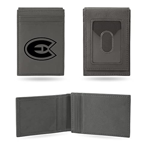 Image of Rico Industries NCAA Gray Laser Engraved Front Pocket Wallet - Compact /Comfortable /Slim
