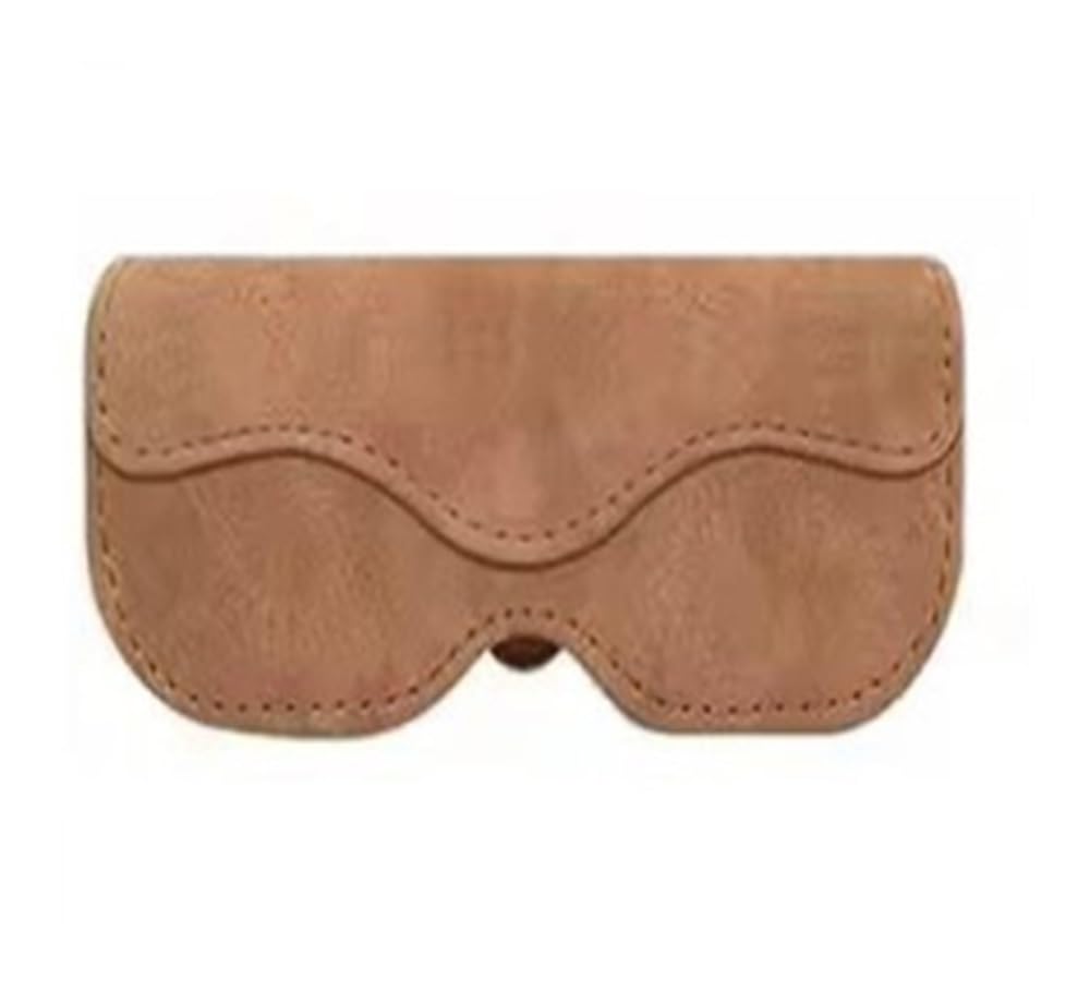 Amibvzhang A3 Suede Leather Car Eyeglass Case Automatic Closing Non-Slip Auto Sun Visor Glasses Holder Magnetic Multi-Functional Eyewear Clips(A3)
