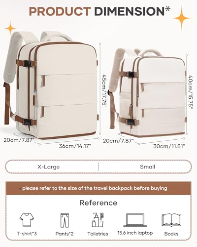 Image of coofay Extra Large Travel Backpack Carry on Flight Approved Mochila De Viaje Personal Item Backpack for Airlines Frontier Airlines Personal Item Bag Backpack for Travel Backpacks for Men Women